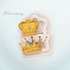 King Crown And Queen Crown Fondant Silicone Molds For Baking