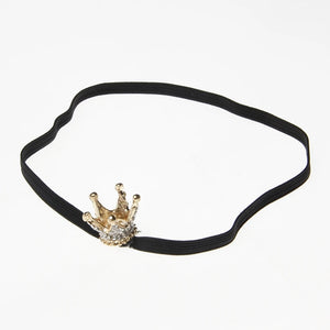 New Baby Girls Gold Crown Headband