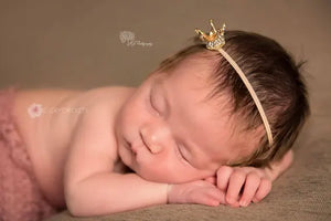 New Baby Girls Gold Crown Headband