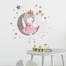 Load image into Gallery viewer, Princess On The Moon Wall Sticker
