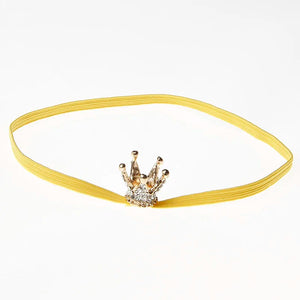 New Baby Girls Gold Crown Headband