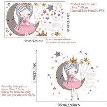 Load image into Gallery viewer, Princess On The Moon Wall Sticker
