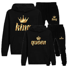 Load image into Gallery viewer, Queen King Couple Sweatshirt and Sweatpant Set + colors
