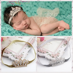 Rhinestone Crown Newborn Headband Tiaras