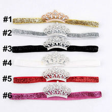 Load image into Gallery viewer, Rhinestone Crown Newborn Headband Tiaras
