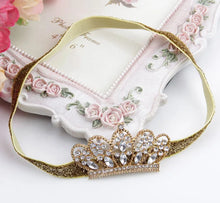 Load image into Gallery viewer, Rhinestone Crown Newborn Headband Tiaras
