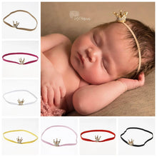 Load image into Gallery viewer, New Baby Girls Gold Crown Headband
