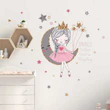 Load image into Gallery viewer, Princess On The Moon Wall Sticker
