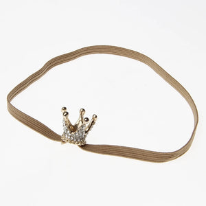 New Baby Girls Gold Crown Headband