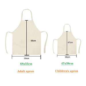 Golden Crown Letter Aprons in Black