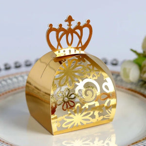 Crown adorned gift box, party favors