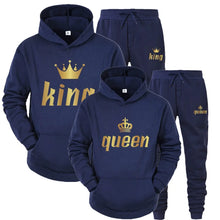 Load image into Gallery viewer, Queen King Couple Sweatshirt and Sweatpant Set + colors
