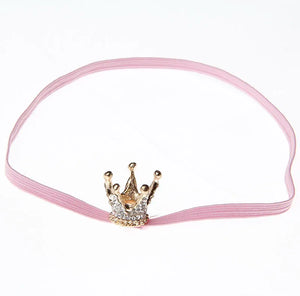 New Baby Girls Gold Crown Headband