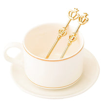 Load image into Gallery viewer, Crown Coffee Spoon (silver or gold)
