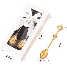 Load image into Gallery viewer, Crown Coffee Spoon (silver or gold)
