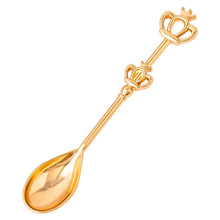 Load image into Gallery viewer, Crown Coffee Spoon (silver or gold)
