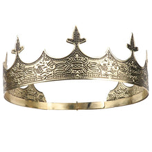 Load image into Gallery viewer, Vintage Royal Black King Crowns for Men
