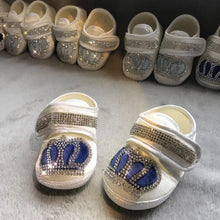 Load image into Gallery viewer, Baby shoes with crowns + color
