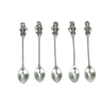 Load image into Gallery viewer, 5pcs Flatware metal Silver Coffee Spoons
