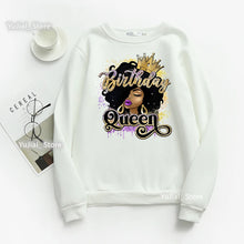 Load image into Gallery viewer, Women&#39;s Birthday Queen Sweatshirt    + colors and styles
