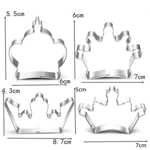 4pcs Crown Cookie Cutters