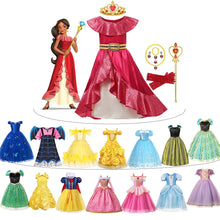 Load image into Gallery viewer, Disney Girl Princess Costume Dresses: Elsa, Snow White, Belle, Sleeping Beauty + more
