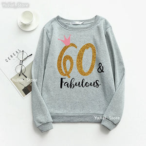 Hot Sale 30th/40th/50th/60th Fabulous Print Hoodies