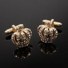 Load image into Gallery viewer, Quality Crown Cufflinks, different styles and colors.
