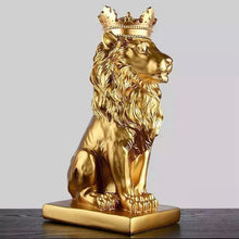 Load image into Gallery viewer, Abstract Crown Lion Statue
