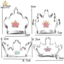 Load image into Gallery viewer, 4pcs Crown Cookie Cutters
