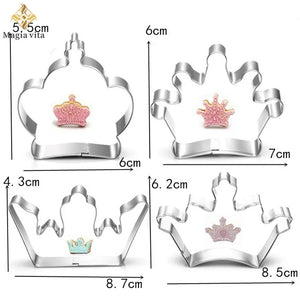 4pcs Crown Cookie Cutters