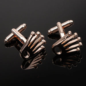 Quality Crown Cufflinks, different styles and colors.