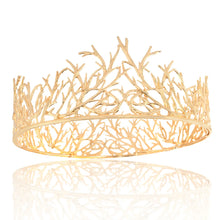 Load image into Gallery viewer, Gold or Sliver Royal King Medieval Crowns European Headdress.
