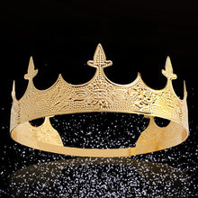 Load image into Gallery viewer, Vintage Royal Black King Crowns for Men
