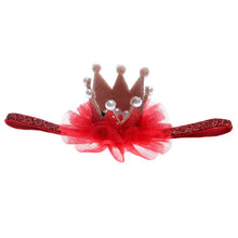 Load image into Gallery viewer, Fashion Mini Felt Crown with Glitter Elastic Headband for Girls
