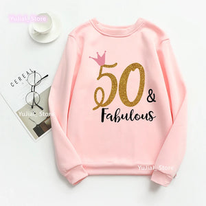 Hot Sale 30th/40th/50th/60th Fabulous Print Hoodies