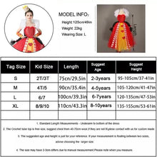 Load image into Gallery viewer, Queen Of Hearts Costume  2-10 yrs.
