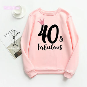 Hot Sale 30th/40th/50th/60th Fabulous Print Hoodies