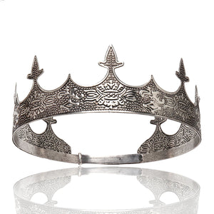 Vintage Royal Black King Crowns for Men