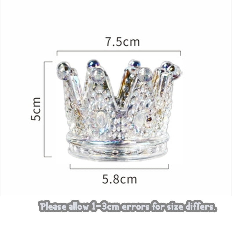 Crown Crystal Candlestick  Decoration