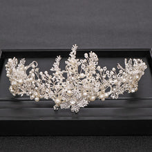 Load image into Gallery viewer, Trendy Handmade Wedding Crown Baroque Rhinestone, Pearl &amp; Crystal Headband
