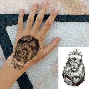 Waterproof Temporary Tattoo Sticker Lion King Crown