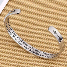 Load image into Gallery viewer, Engraved Inspirational Cuff Bracelet Gift
