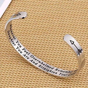 Engraved Inspirational Cuff Bracelet Gift