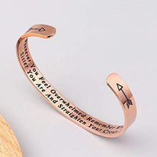 Load image into Gallery viewer, Engraved Inspirational Cuff Bracelet Gift
