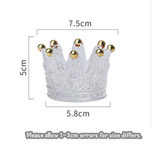 Crown Crystal Candlestick  Decoration