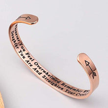 Load image into Gallery viewer, Engraved Inspirational Cuff Bracelet Gift
