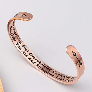 Engraved Inspirational Cuff Bracelet Gift