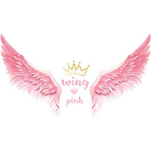 Load image into Gallery viewer, Pink Wing Crown Wall Stickers for Girls Bedroom
