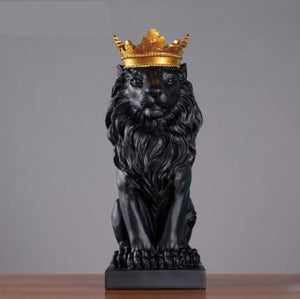 Resin  Cowned Lion Statue